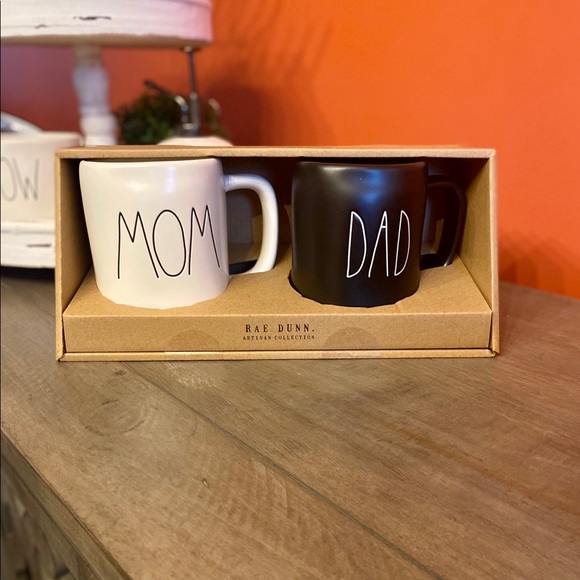 rae dunn mom and dad mug